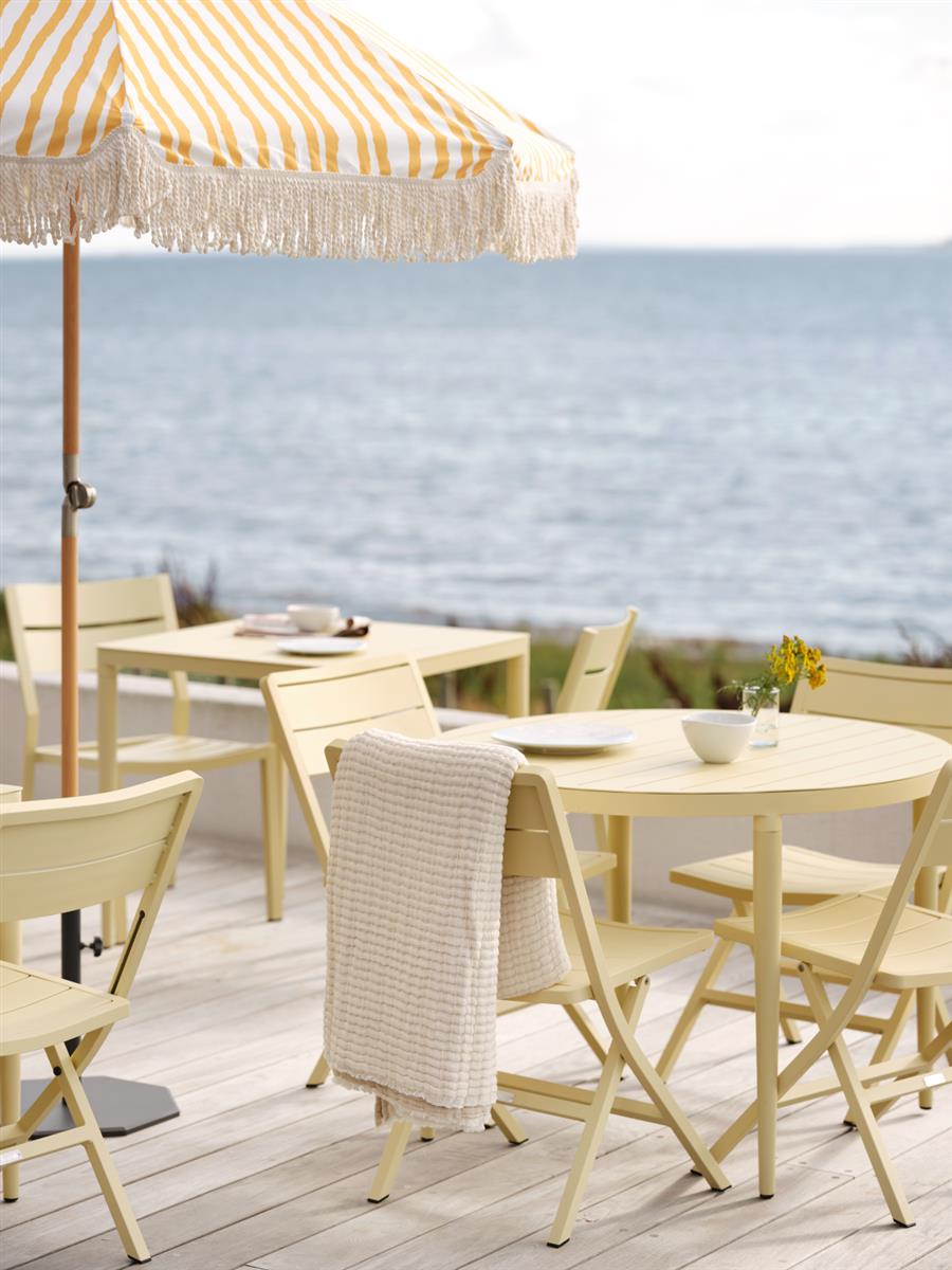 Brafab Sonnenschirm Gatsby Ø180 cm gelb gestreift