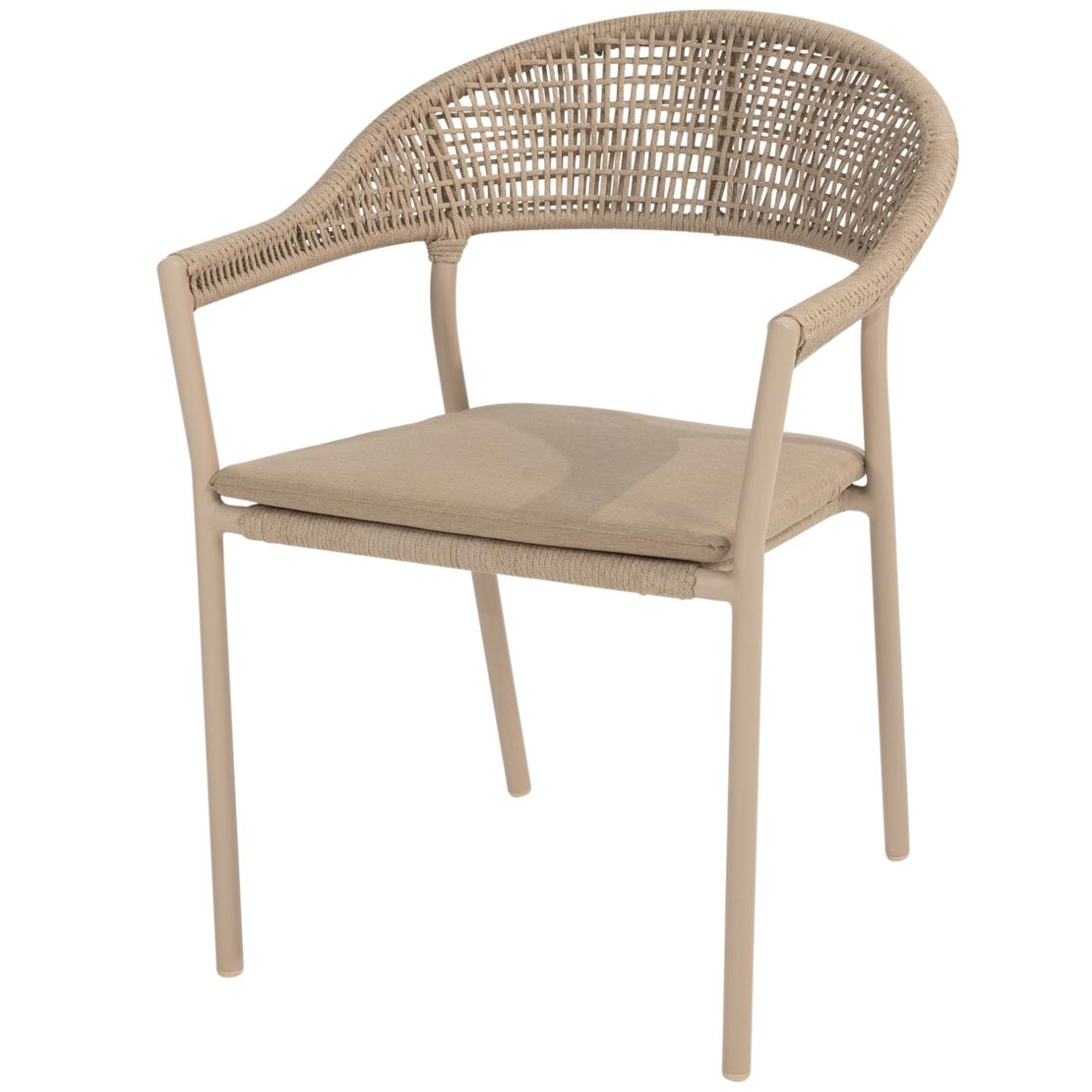 Taste by 4 Seasons Outdoor Sienna Stapelstuhl Rope Latte inkl. Kissen