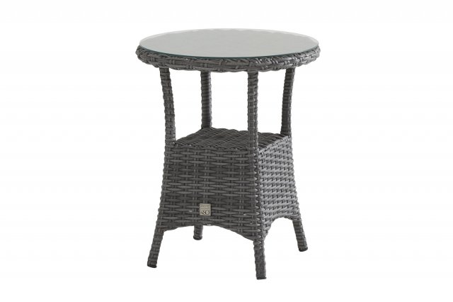 Taste by 4Seasons Penida Kaffeetisch Ø60 cm Nero inkl. Glasplatte