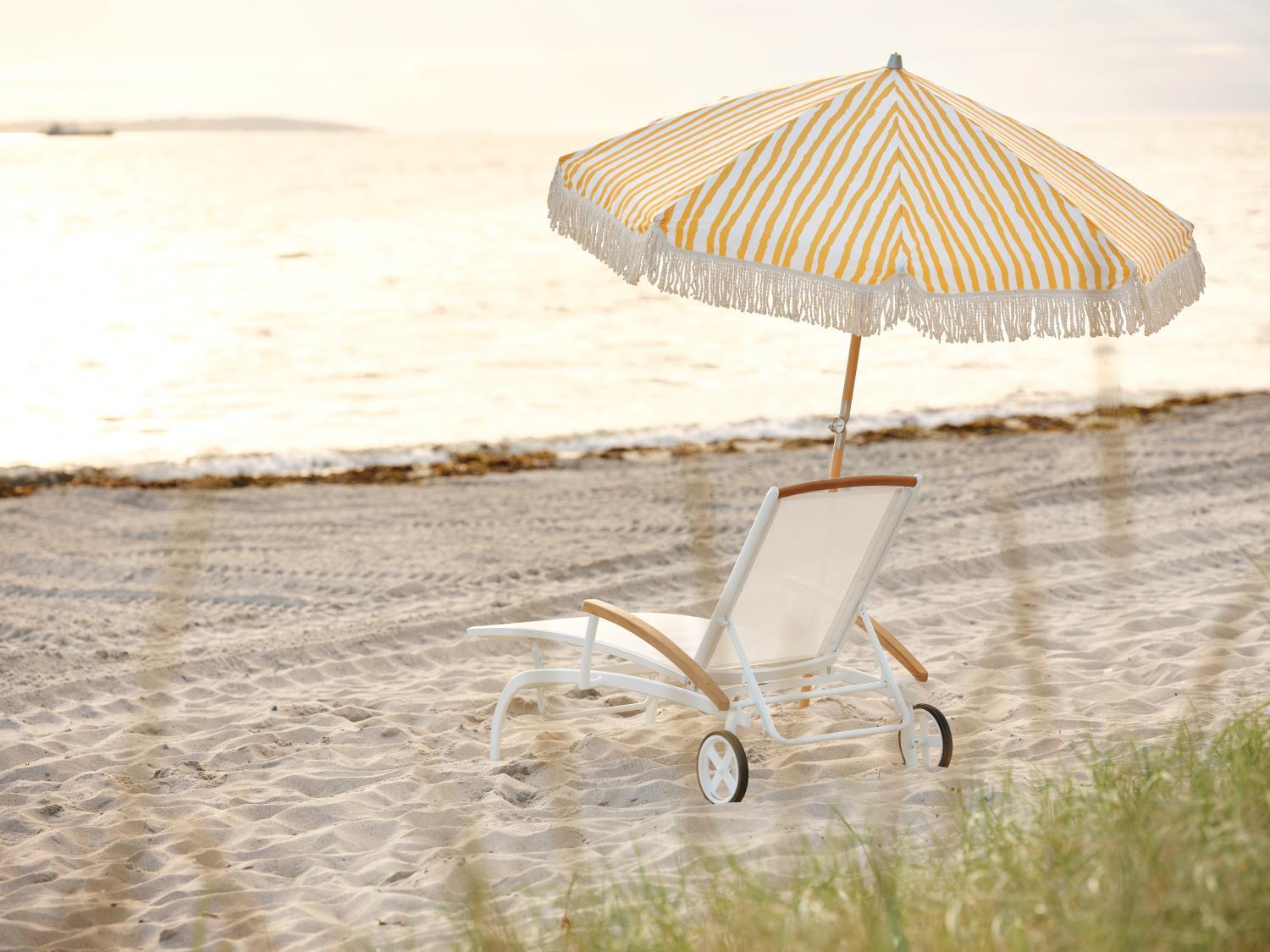 Brafab Sonnenschirm Gatsby Ø180 cm gelb gestreift