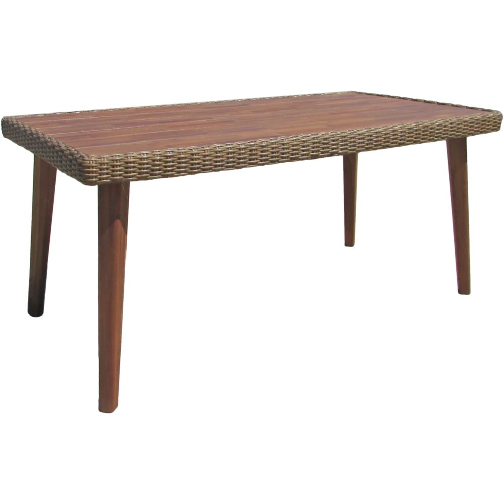 Tischgruppe CALI Kunststoffgeflecht/Akazie FSC® 5-teilig