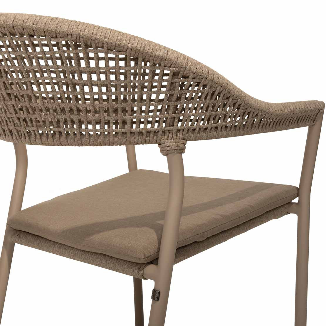 Taste by 4 Seasons Outdoor Sienna Stapelstuhl Rope Latte inkl. Kissen