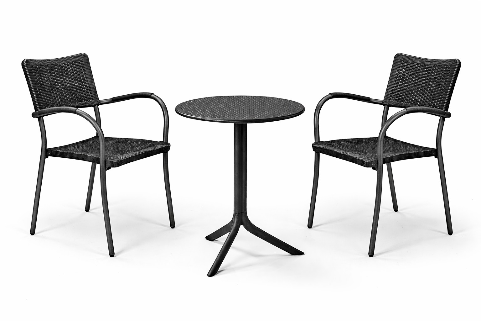 Nardi Bistroset Artica Wicker mit Step Tisch Anthrazit