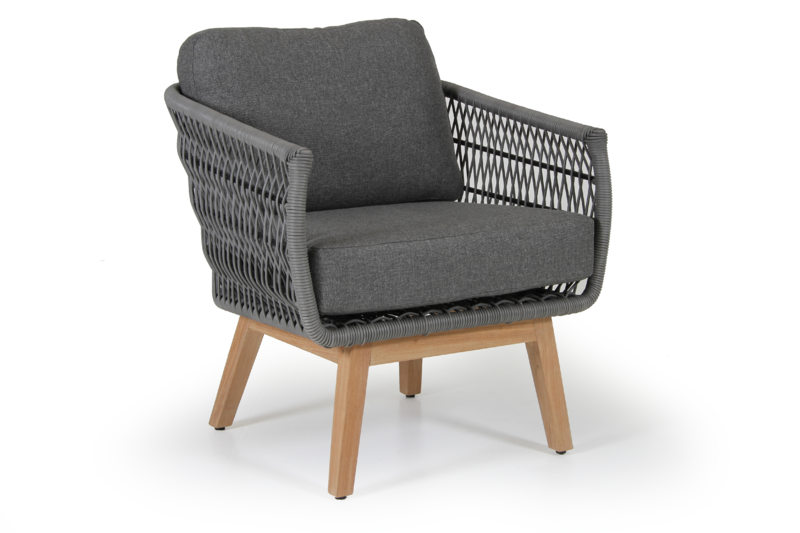 Brafab Kenton Loungesessel grau inkl. Kissen