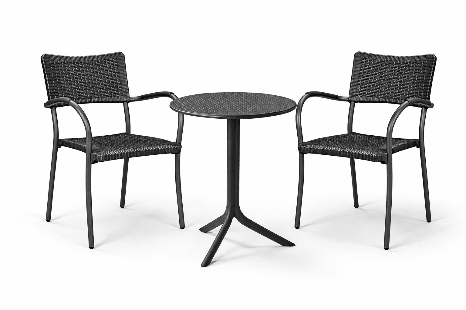 Nardi Bistroset Artica Wicker mit Step Tisch Anthrazit