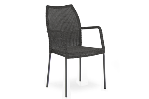 Adria Diningsessel Schwarz mit Armlehne