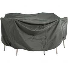 STERN Schutzhülle für Sitzgruppe Ø 180x90 cm mit Bindebändern und Gummizug 100% Polyester grau