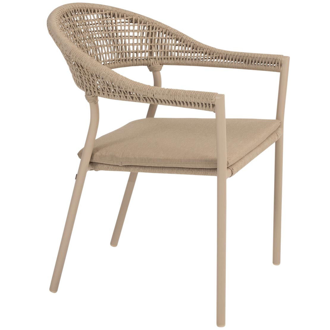 Taste by 4 Seasons Outdoor Sienna Stapelstuhl Rope Latte inkl. Kissen