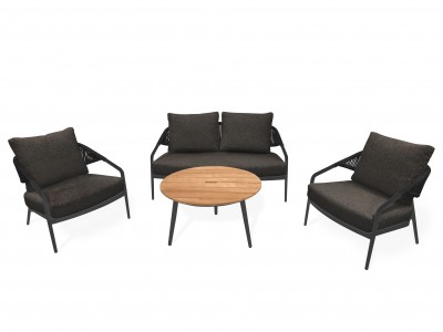 Zebra Pixel Lounge Tisch Braun