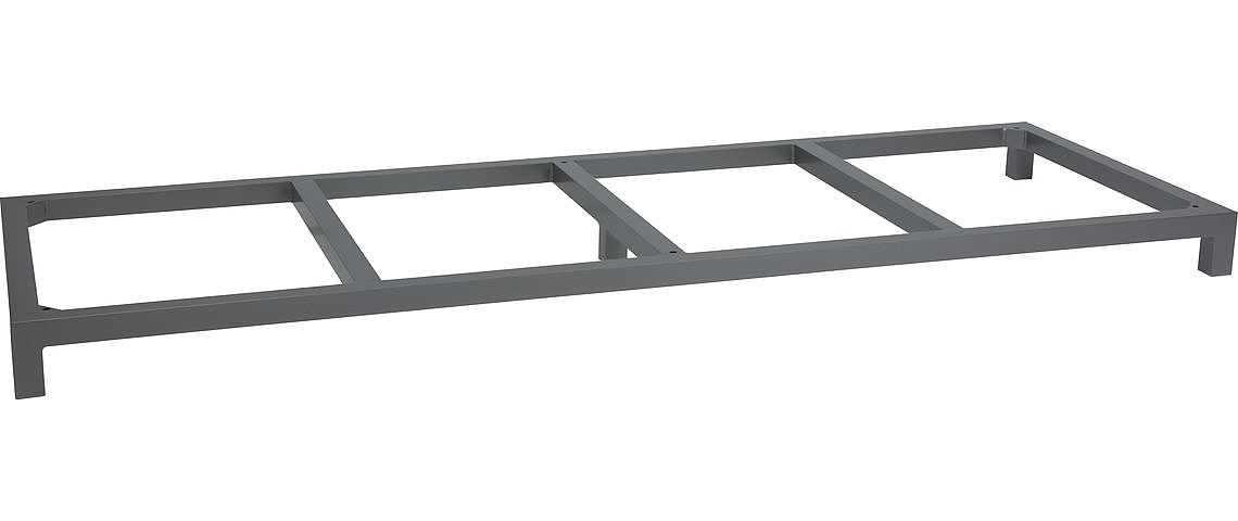 Stern Untergestell Aluminium graphit Profil 20x20 mm 244x85x14 cm zu Fontana