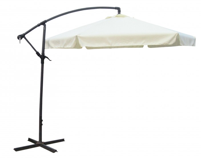 Ampelschirm D 300 cm blau/weiss