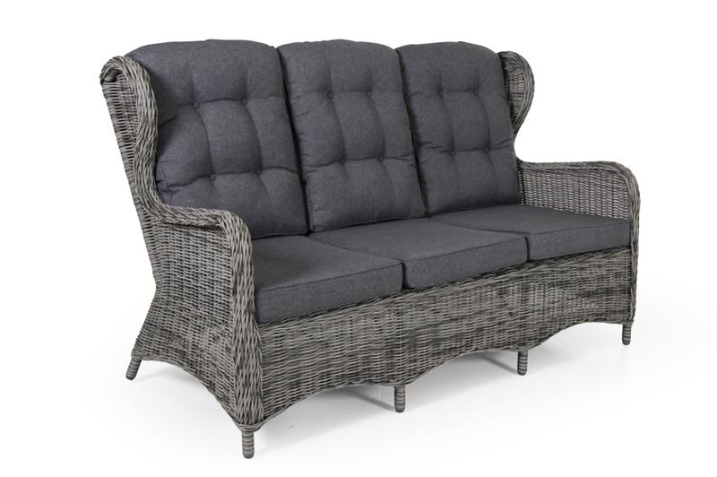 Brafab Rosita Sofa 3-Sitzer grau inkl. Kissen