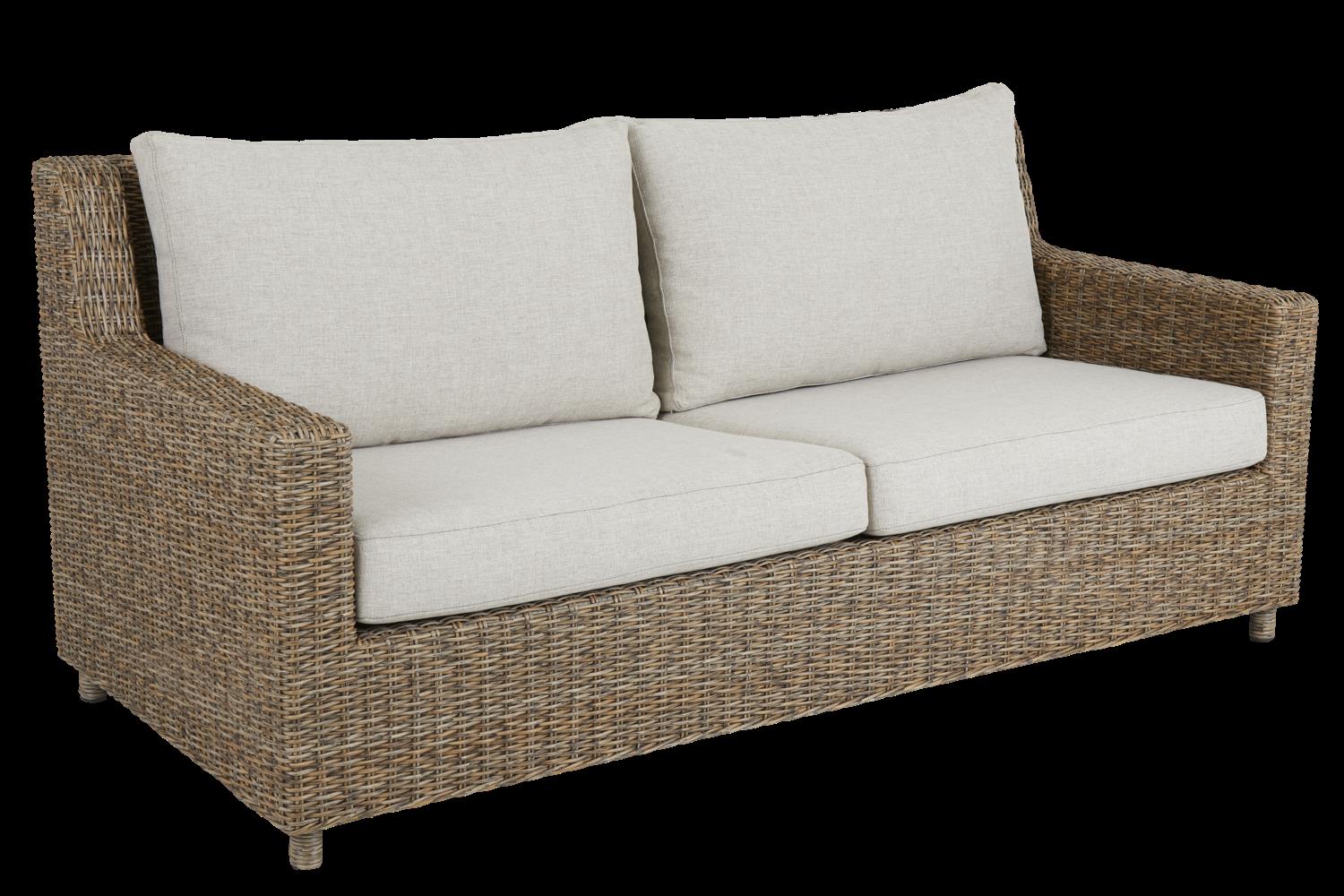 Brafab Sandkorn 2,5-Sitz Sofa natur mit Kissen