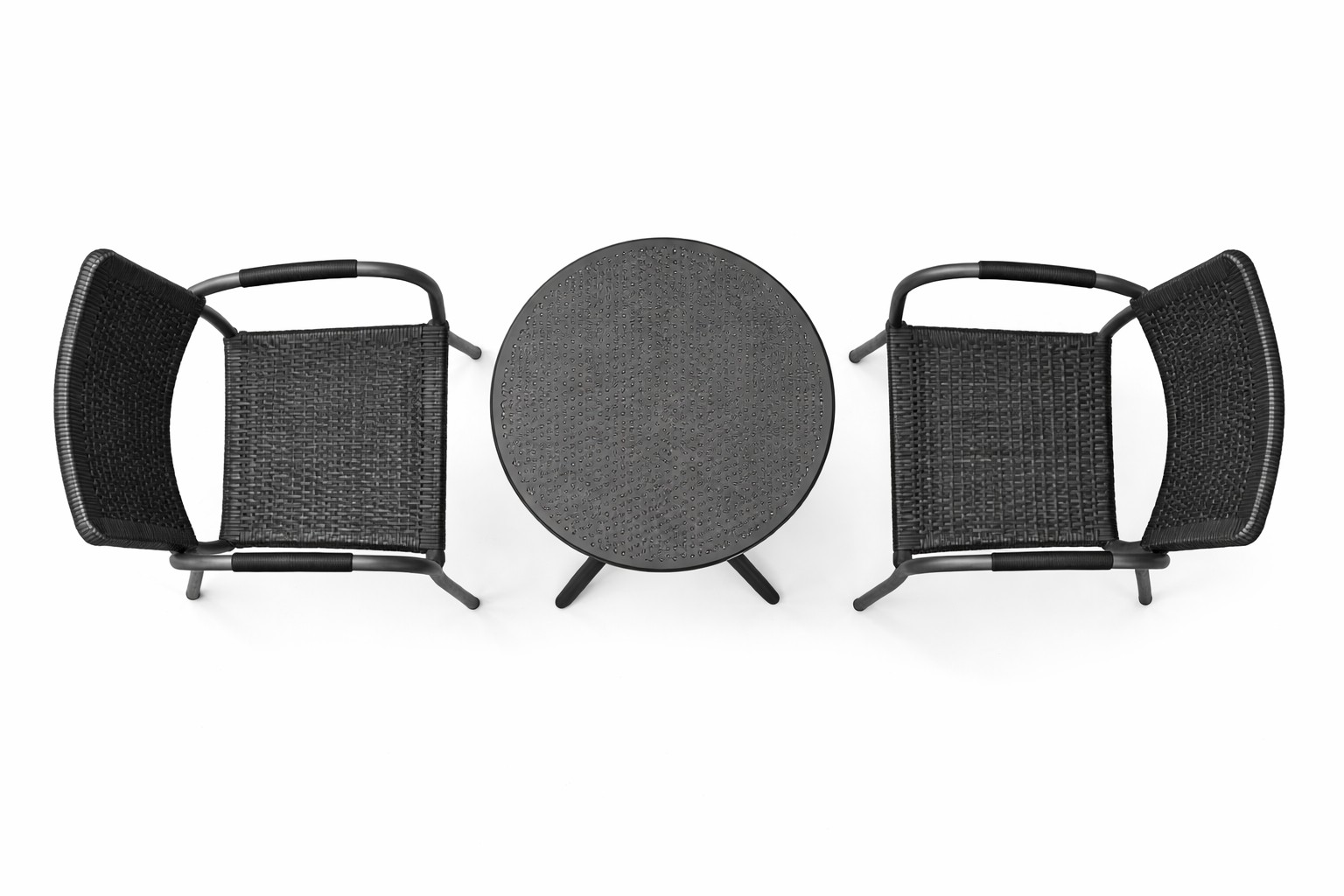 Nardi Bistroset Artica Wicker mit Step Tisch Anthrazit