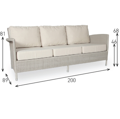 Vincent Sheppard Sofa Safi 3-Sitzer Old Lace
