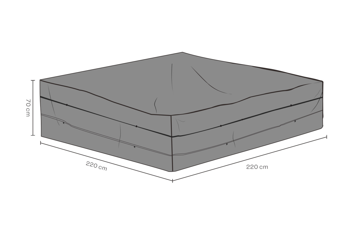 Brafab Abdeckung 220x220x70 cm