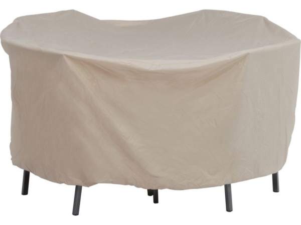 STERN Schutzhülle für Sitzgruppe Ø 215x90 cm mit Bindebändern und Gummizug 100% Polyester grau